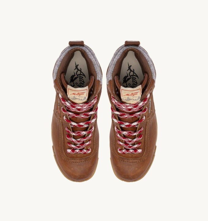 BOTAS MALGA EN COLOR CUERO PIEL NATURAL Y GRIS