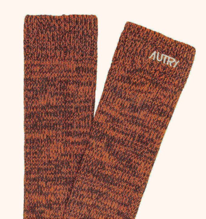 CALCETINES UNISEX BICOLOR CON LOGO BORDADO
