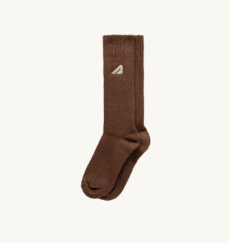 CALCETINES UNISEX DE ALGODÓN DE PUNTO MARRÓN