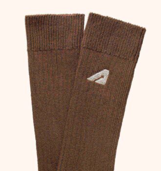 CALCETINES UNISEX DE ALGODÓN DE PUNTO MARRÓN