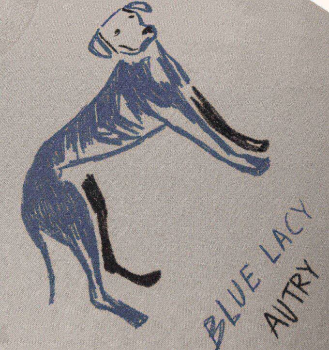 CAMISETA AZUL DE ENCAJE PARA NIÑOS