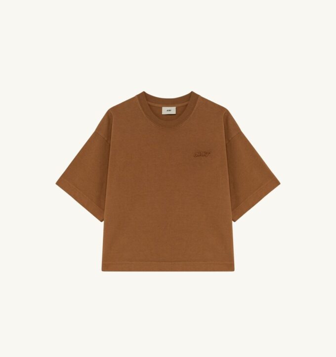 CAMISETA CUADRADA CON LOGO TONAL PARA MUJER CAMISETA CUADRADA CON LOGO TONAL PARA MUJER