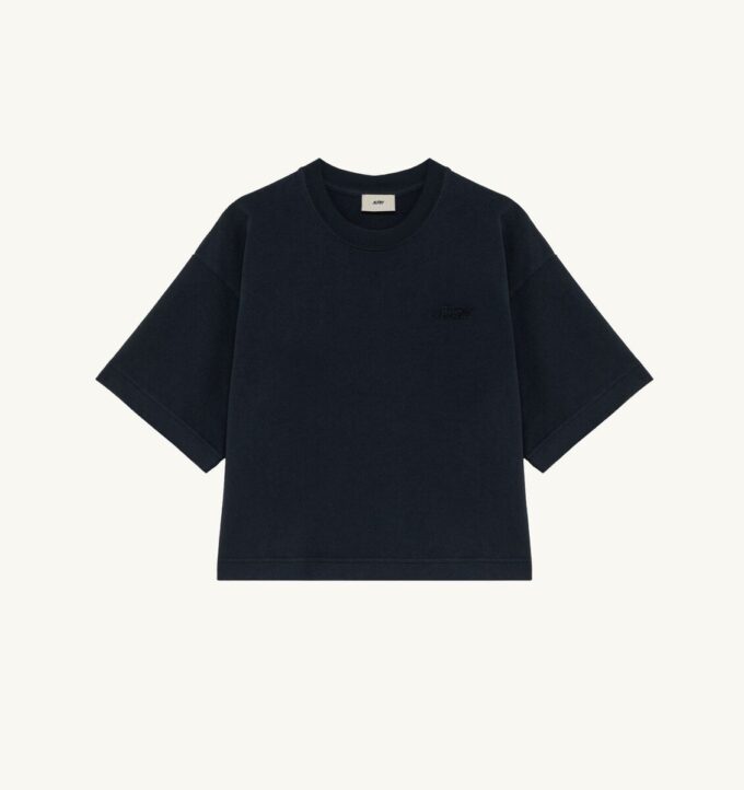 CAMISETA CUADRADA CON LOGO TONAL PARA MUJER CAMISETA CUADRADA CON LOGO TONAL PARA MUJER