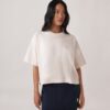 CAMISETA CUADRADA CON LOGO TONAL PARA MUJER CAMISETA CUADRADA CON LOGO TONAL PARA MUJER