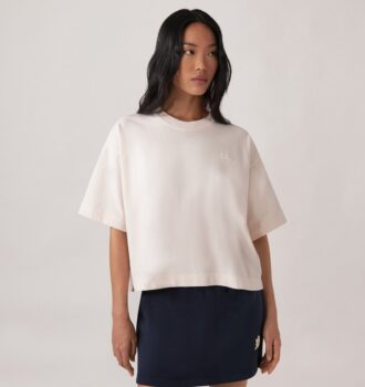 CAMISETA CUADRADA CON LOGO TONAL PARA MUJER