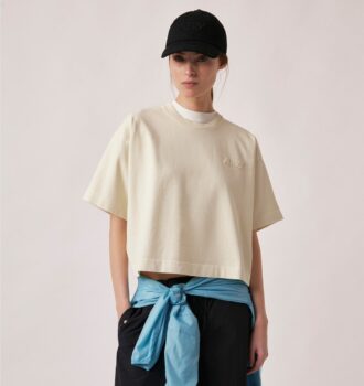 CAMISETA CUADRADA CON LOGO TONAL PARA MUJER