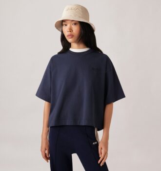 CAMISETA CUADRADA CON LOGO TONAL PARA MUJER