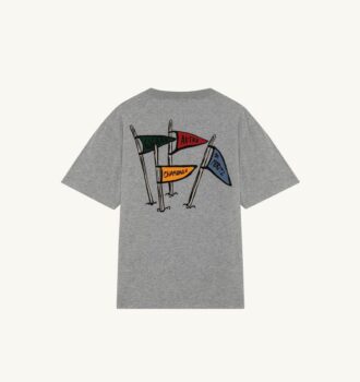 CAMISETA UNISEX CON ESTAMPADO DE BANDERAS EN LA ESPALDA