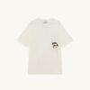 CAMISETA UNISEX CON ESTAMPADO DE BOLSILLO Y BANDERAS