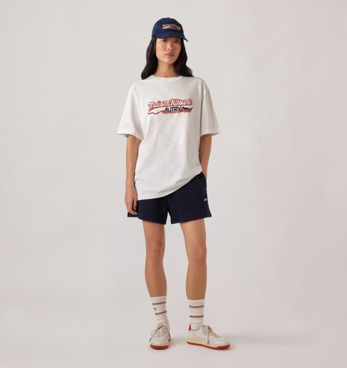 CAMISETA UNISEX CON LOGO DE AUTRY ‘MAISON KITSUNÉ’ CAMISETA UNISEX CON LOGO DE AUTRY ‘MAISON KITSUNÉ’