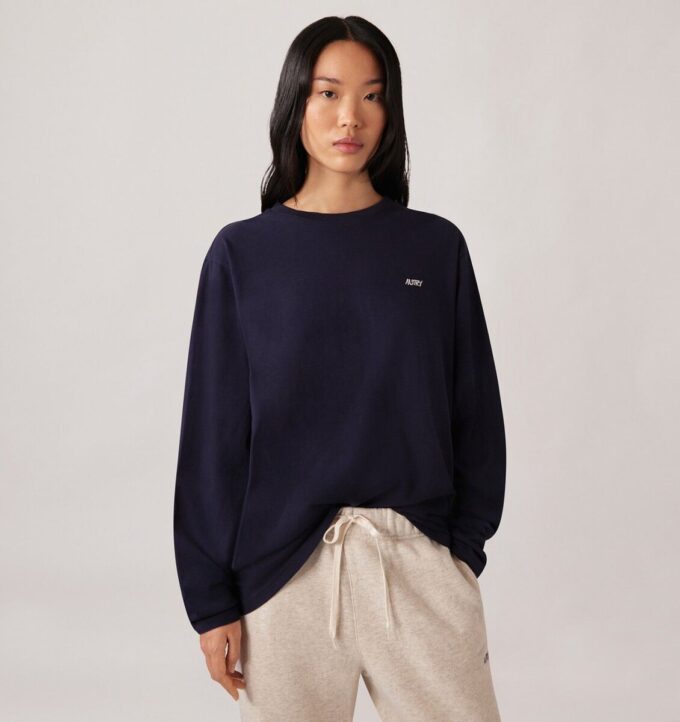 CAMISETA UNISEX DE MANGA LARGA CON EL LOGO DE AUTRY BORDADO CAMISETA UNISEX DE MANGA LARGA CON EL LOGO DE AUTRY BORDADO