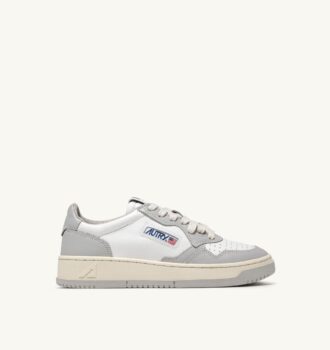 CESTA MEDALISTA BAJA BICOLOR EN CUIR BLANC ET VAPOR
