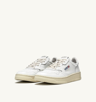 CESTA MEDALISTA BAJA EN CUIR BLANC