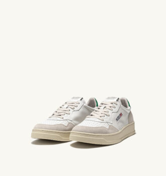 CESTA MEDALISTA BAJA EN CUIR BLANC ET AMAZON ET DAIM BEIGE