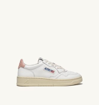 CESTA MEDALISTA BAJA EN CUIR BLANC ET ROSE