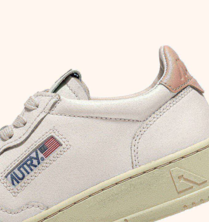 CESTA MEDALISTA BAJA EN CUIR BLANC ET ROSE CESTA MEDALISTA BAJA EN CUIR BLANC ET ROSE