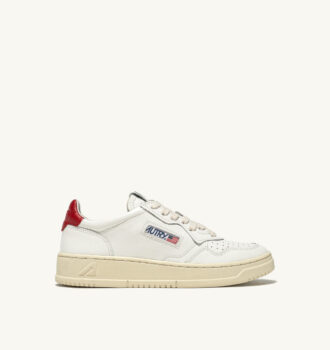 CESTA MEDALISTA BAJA EN CUIR BLANC ET ROUGE