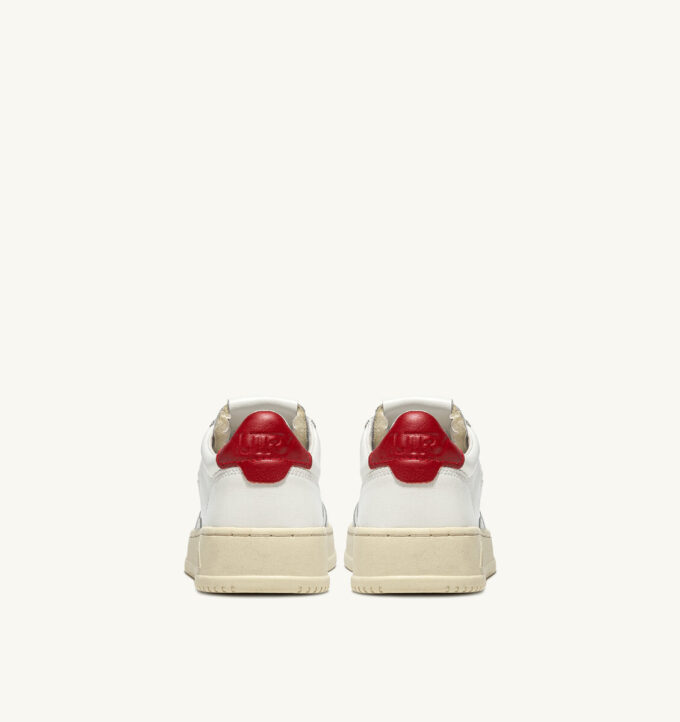 CESTA MEDALISTA BAJA EN CUIR BLANC ET ROUGE CESTA MEDALISTA BAJA EN CUIR BLANC ET ROUGE