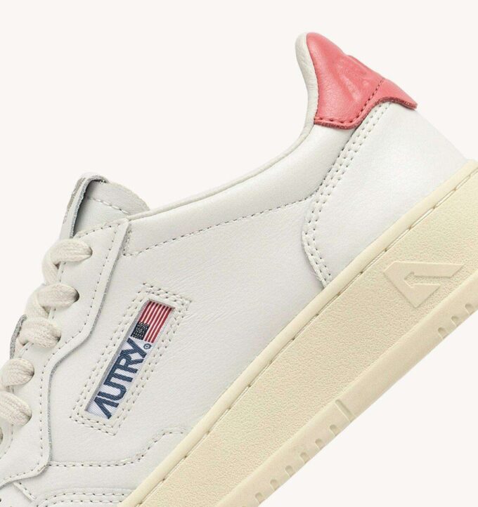 CESTA MEDALISTA BAJA EN CUIR BLANC ET TEAROSE CESTA MEDALISTA BAJA EN CUIR BLANC ET TEAROSE