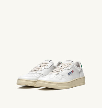 CESTA MEDALISTA BAJA EN CUIR BLANC ET VERT