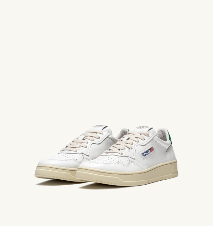 CESTA MEDALISTA BAJA EN CUIR BLANC ET VERT CESTA MEDALISTA BAJA EN CUIR BLANC ET VERT