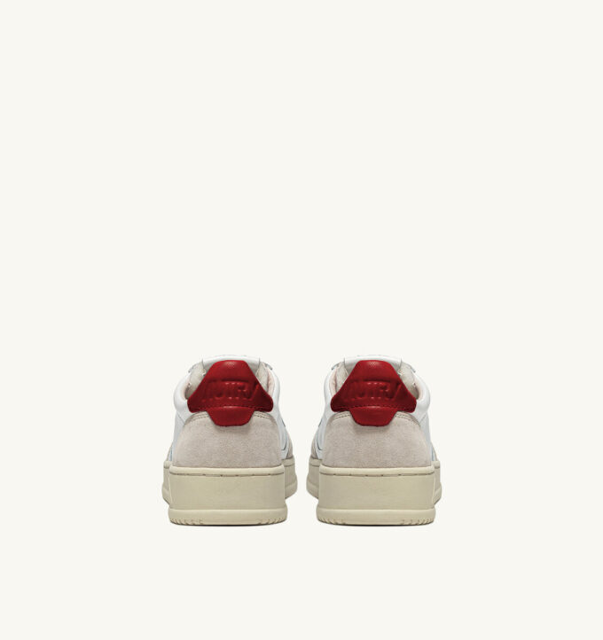 CESTA MEDALISTA BAJA EN CUIR BLANCET ROUGE ET DAIM BEIGE CESTA MEDALISTA BAJA EN CUIR BLANCET ROUGE ET DAIM BEIGE