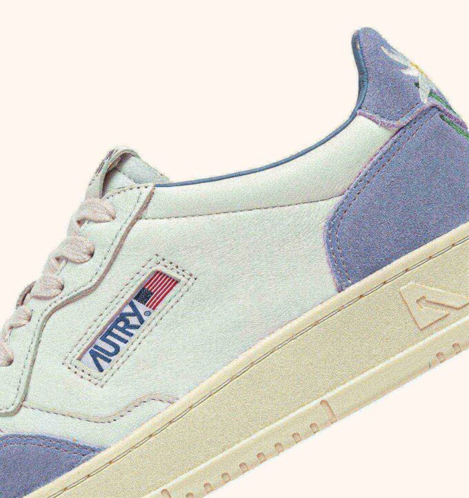 CESTA MEDALISTA LOW EN DAIM ET CUIR BLANC ET CLAUDIA CESTA MEDALISTA LOW EN DAIM ET CUIR BLANC ET CLAUDIA
