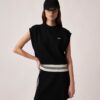CHALECO DE PUNTO CON LOGO BORDADO PARA MUJER CHALECO DE PUNTO CON LOGO BORDADO PARA MUJER