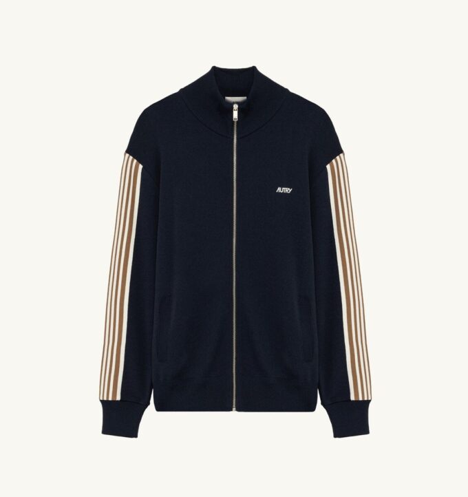 CHAQUETA DE TENIS DE PUNTO CON VISCOSA Y CREMALLERA PARA HOMBRE