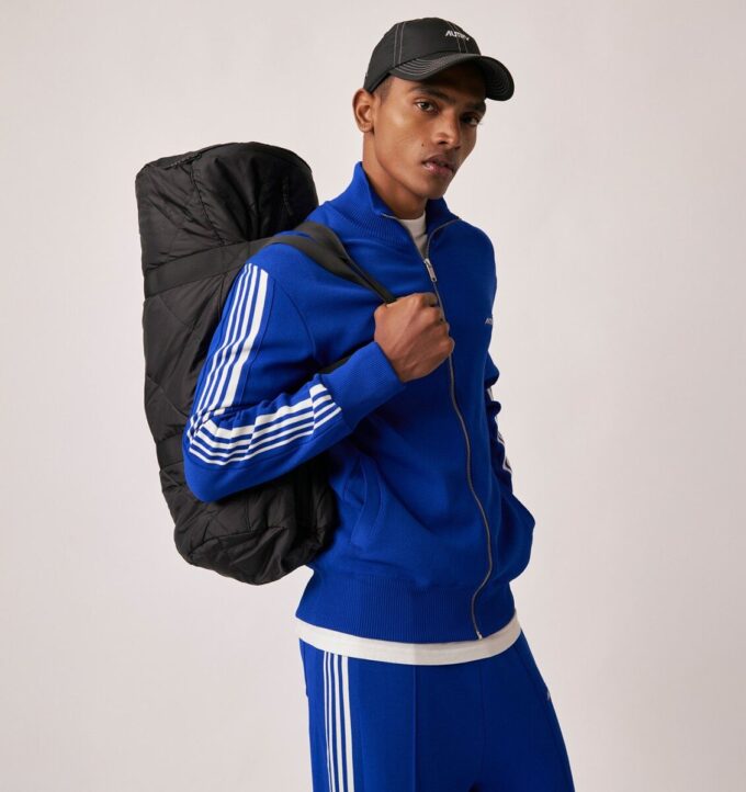 CHAQUETA DE TENIS DE PUNTO CON VISCOSA Y CREMALLERA PARA HOMBRE