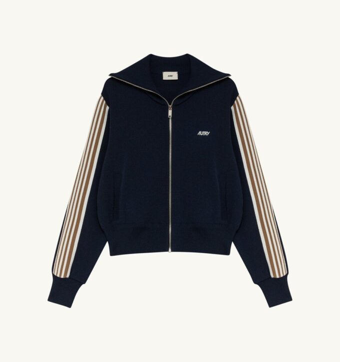 CHAQUETA DE TENIS DE PUNTO DE VISCOSA CON CREMALLERA PARA MUJER
