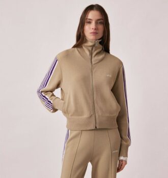 CHAQUETA DE TENIS DE PUNTO DE VISCOSA CON CREMALLERA PARA MUJER