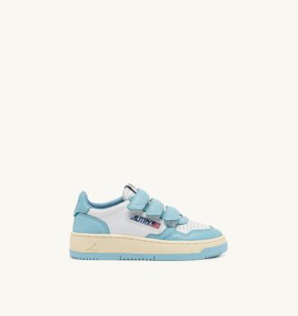 MEDALIST KIDSTRIPES LOW BICOLOR ZAPATILLAS EN PIEL BLANCA Y ACUÁTICA