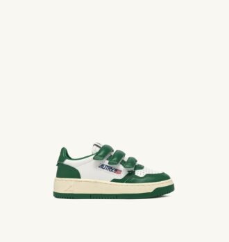 MEDALIST KIDSTRIPES LOW ZAPATILLAS BICOLOR EN PIEL BLANCA Y VERDE