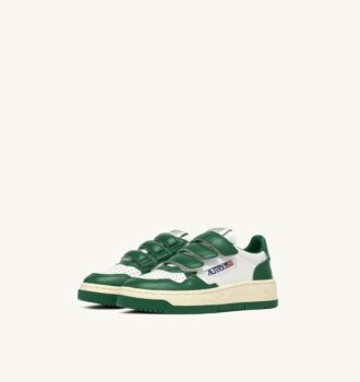 MEDALIST KIDSTRIPES LOW ZAPATILLAS BICOLOR EN PIEL BLANCA Y VERDE