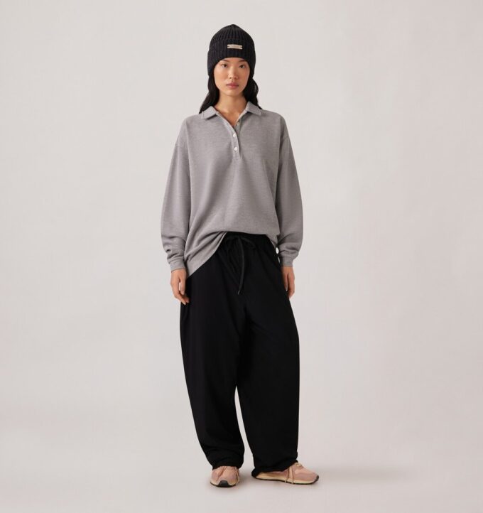 PANTALONES DE NYLON CON LOGO TONAL UNISEX PANTALONES DE NYLON CON LOGO TONAL UNISEX
