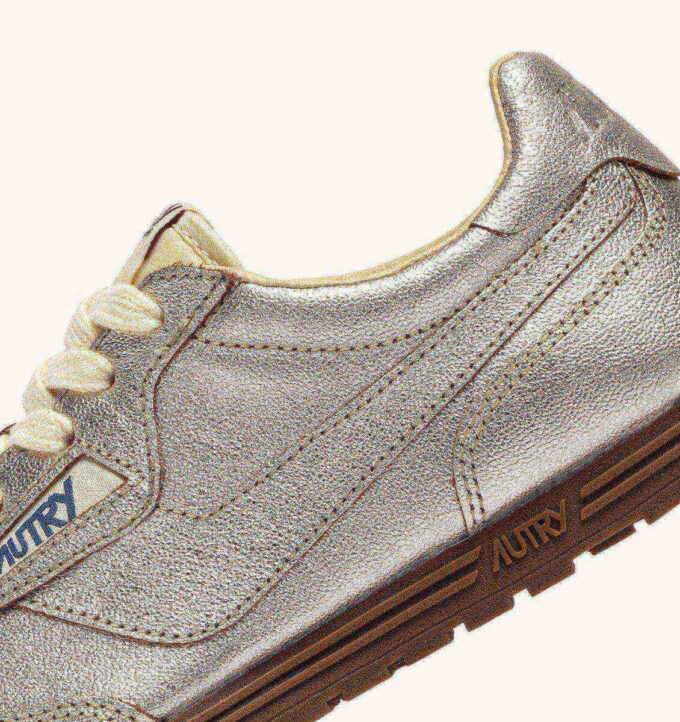 SNEAKERS WINDSPIN DE PIEL LAMINADA PLATINO SNEAKERS WINDSPIN DE PIEL LAMINADA PLATINO
