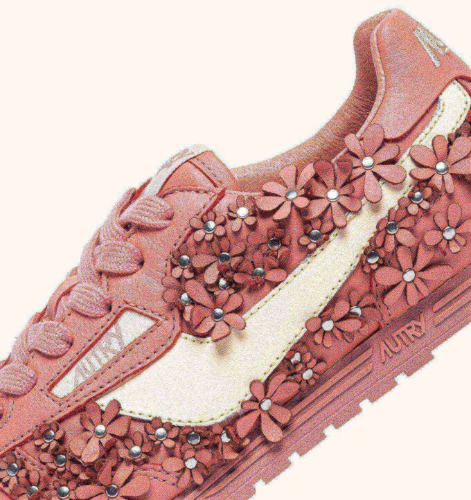 SNEAKERS WINDSPIN FLORES DE PIEL LANGOSTA BISQUE