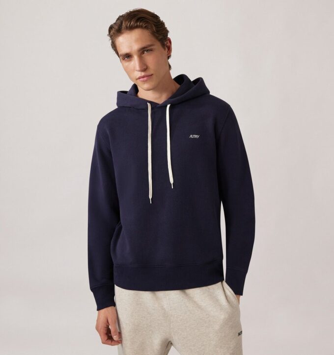SUDADERA CON CAPUCHA Y LOGO AUTRY BORDADO PARA HOMBRE SUDADERA CON CAPUCHA Y LOGO AUTRY BORDADO PARA HOMBRE