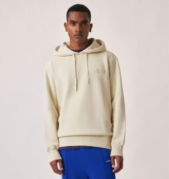 SUDADERA CON CAPUCHA Y LOGO TONAL PARA HOMBRE