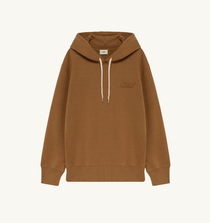 SUDADERA CON CAPUCHA Y LOGO TONAL PARA MUJER