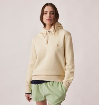 SUDADERA CON CAPUCHA Y LOGO TONAL PARA MUJER