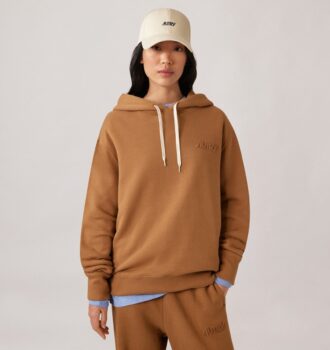 SUDADERA CON CAPUCHA Y LOGO TONAL PARA MUJER