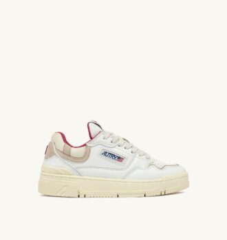 ZAPATILLAS BAJAS CLC DE PIEL BLANCA Y ANTE ARENA