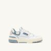 ZAPATILLAS BAJAS CLC DE PIEL BLANCA Y ANTE AZUL PLATEADO ZAPATILLAS BAJAS CLC DE PIEL BLANCA Y ANTE AZUL PLATEADO