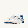ZAPATILLAS BAJAS CLC DE PIEL BLANCA Y ANTE AZUL PRINCESA
