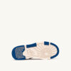 ZAPATILLAS BAJAS CLC DE PIEL BLANCA Y ANTE AZUL PRINCESA