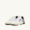 ZAPATILLAS BAJAS CLC DE PIEL BLANCA Y ANTE NEGRO