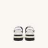 ZAPATILLAS BAJAS CLC DE PIEL BLANCA Y ANTE NEGRO