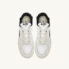 ZAPATILLAS BAJAS CLC DE PIEL BLANCA Y ANTE NEGRO